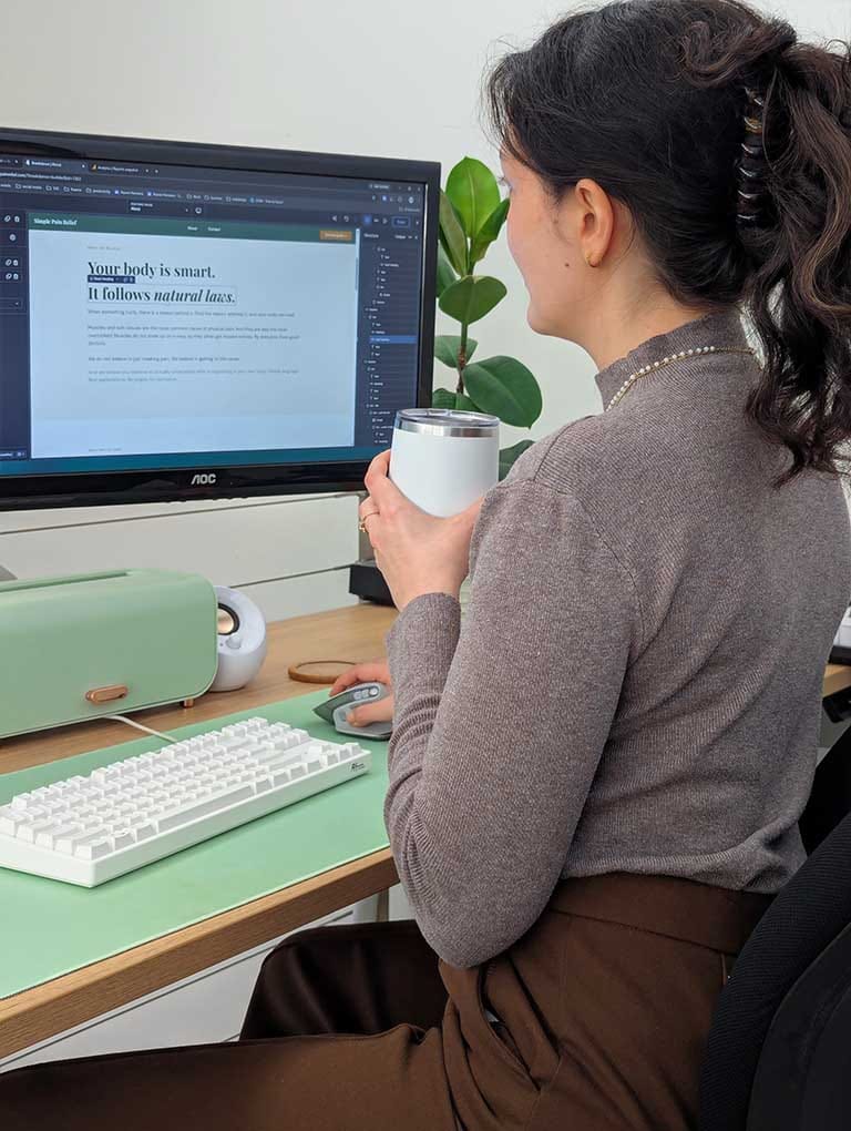 website designer Flemington editing page